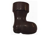 Formas de Chocolate Natal / Fim de Ano, Forma com Silicone Bota Feliz Natal 70g Ref.128 BWB, Medida 24 x 18.5 x 0.8 cm