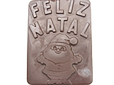 Formas de Chocolate Natal / Fim de Ano, Forma Placa Feliz Natal 170g Ref.183 BWB, Medida 24 x 18.5 x 0.6 cm