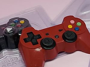Caixa para Ovo de Páscoa, Forma com Silicone Joystick PlayStation Grande Controle Video Game Ref.9814 BWB, Medida 15.1 x 9.8 x 3.8 cm
